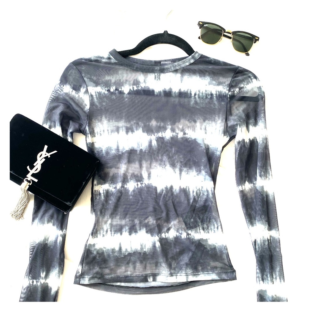 H&M tide dye mesh shirt XS